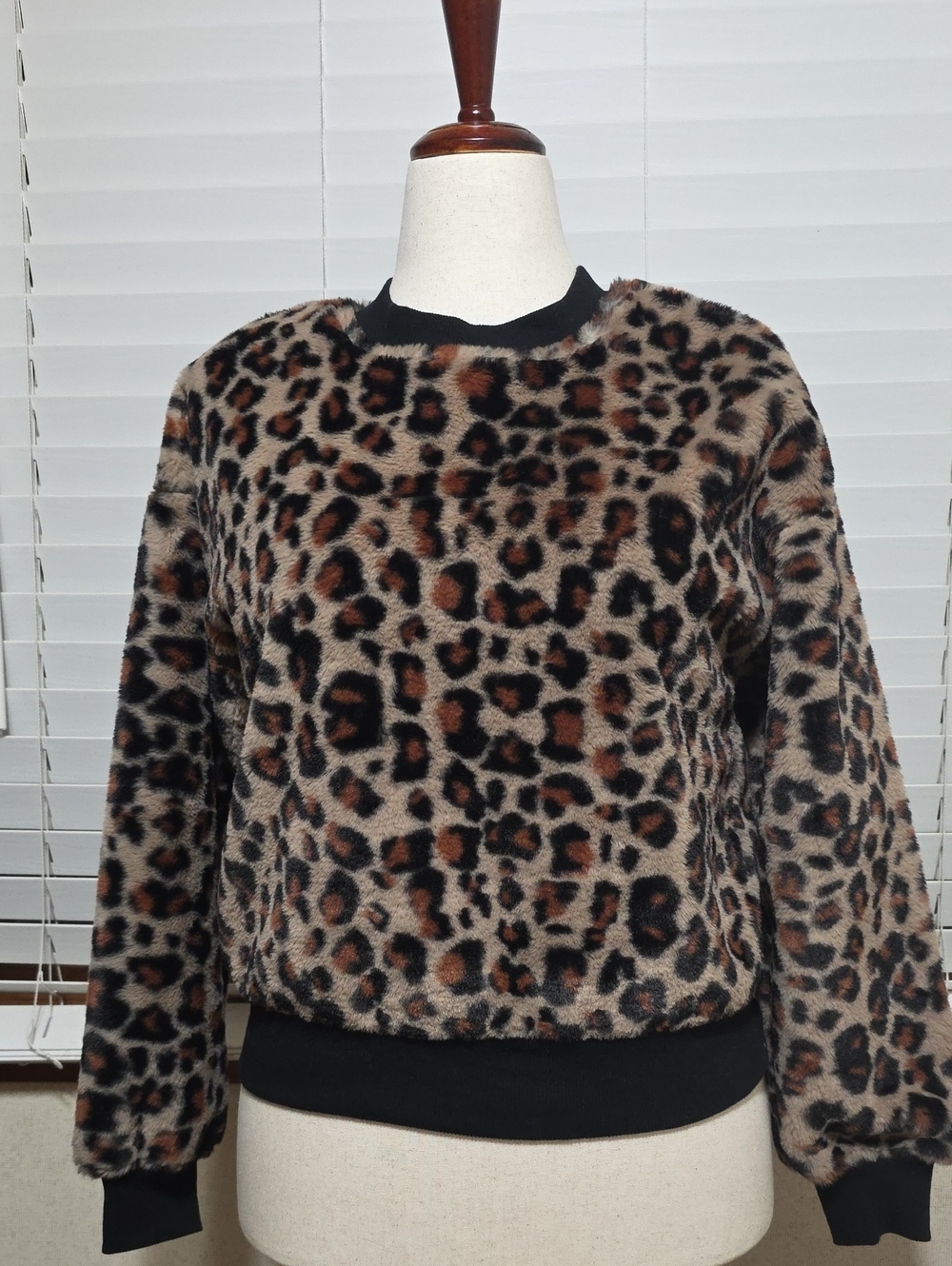 Leopard Print Crewneck Sweater